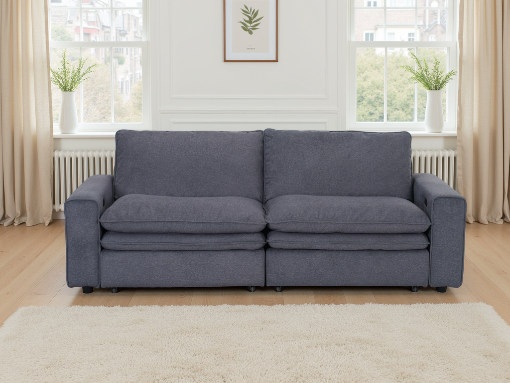 Florence Cloud Grey Electric Sofa