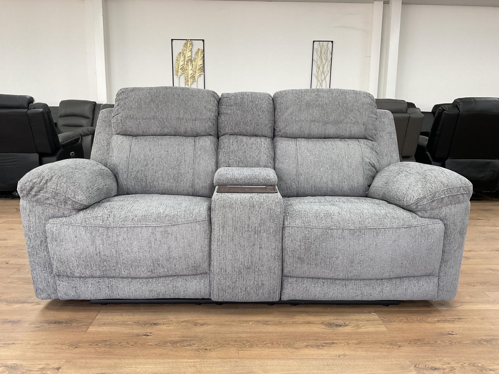 Owen Electric Recliner Sofa Grey 2 Seater