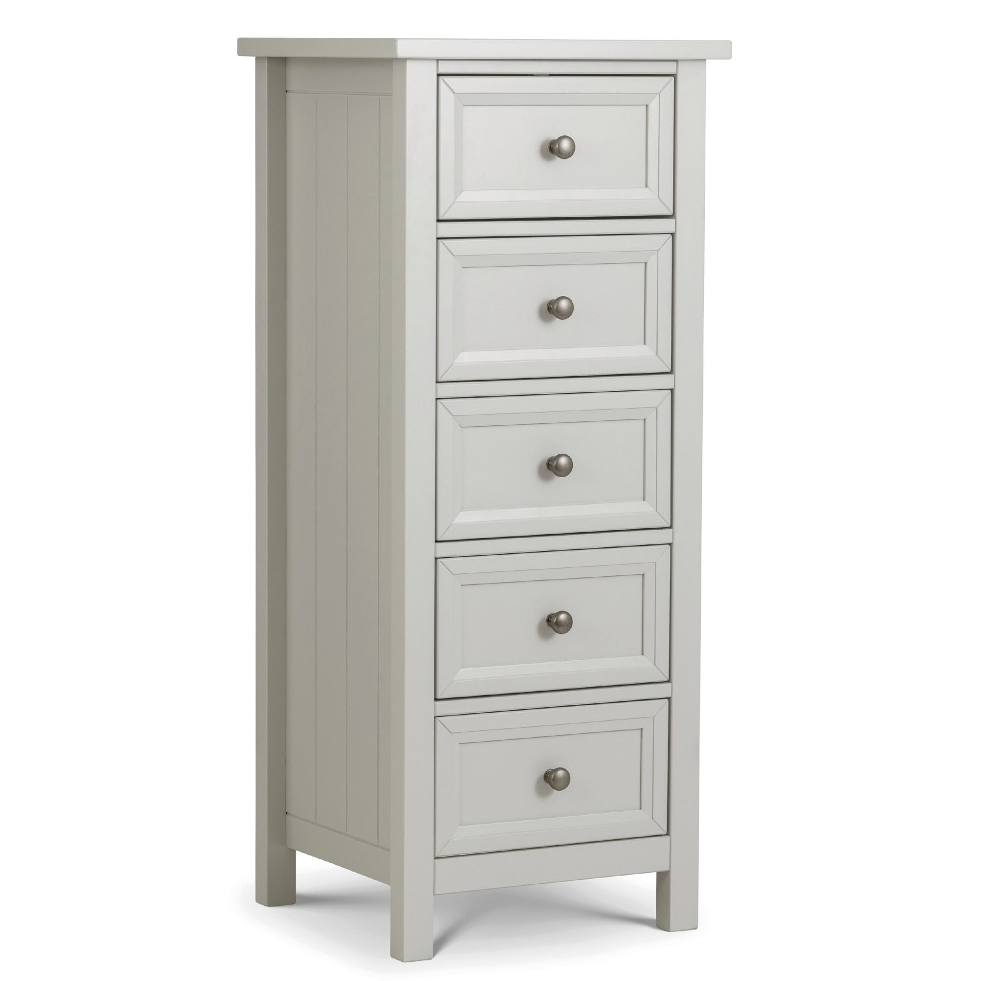 Maine 5 Drawer Tall Chest - Dove Grey