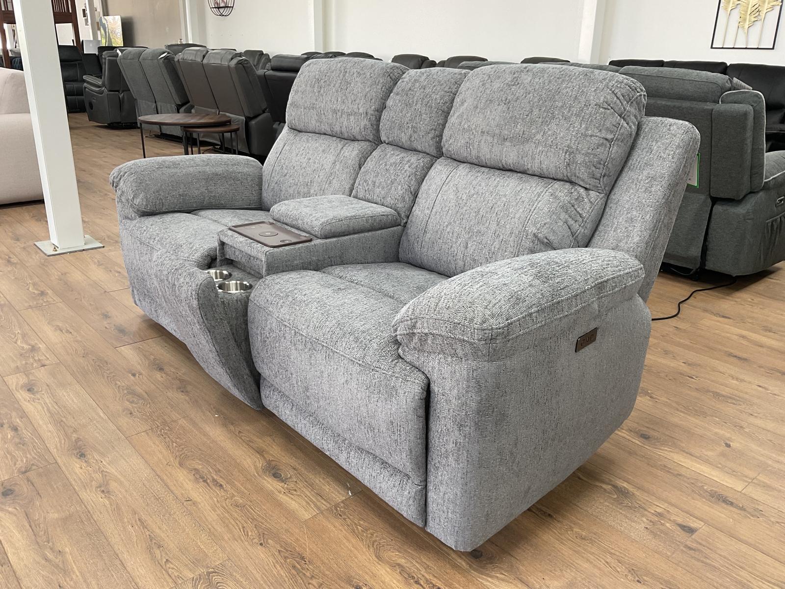 Owen Electric Recliner Sofa Grey 2 Seater