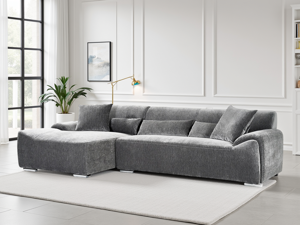 Modena Sofa Charcoal Left Hand