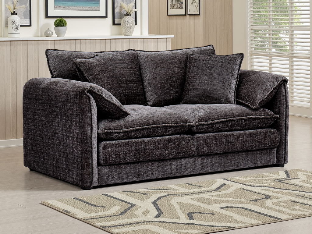 Solaya Sofa Black 2 Seater