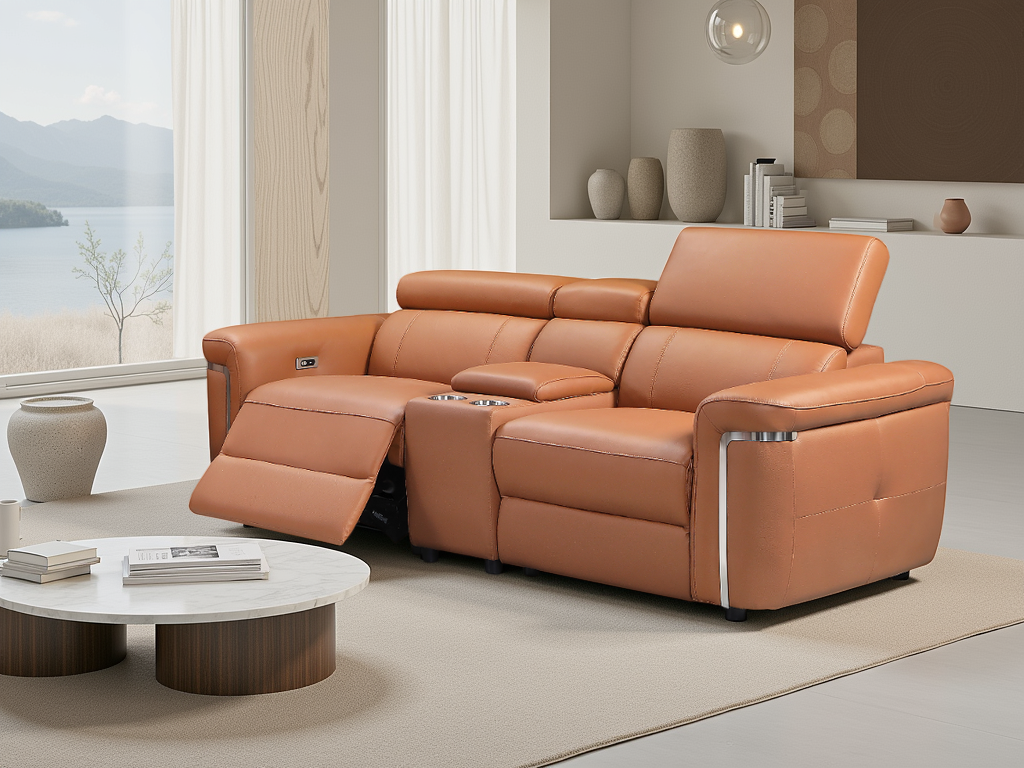 Somerville Electric Recliner Sofa Tan 2 Seater