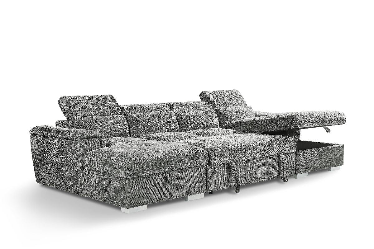 Alaya Sofabed Grey U Shape Corner