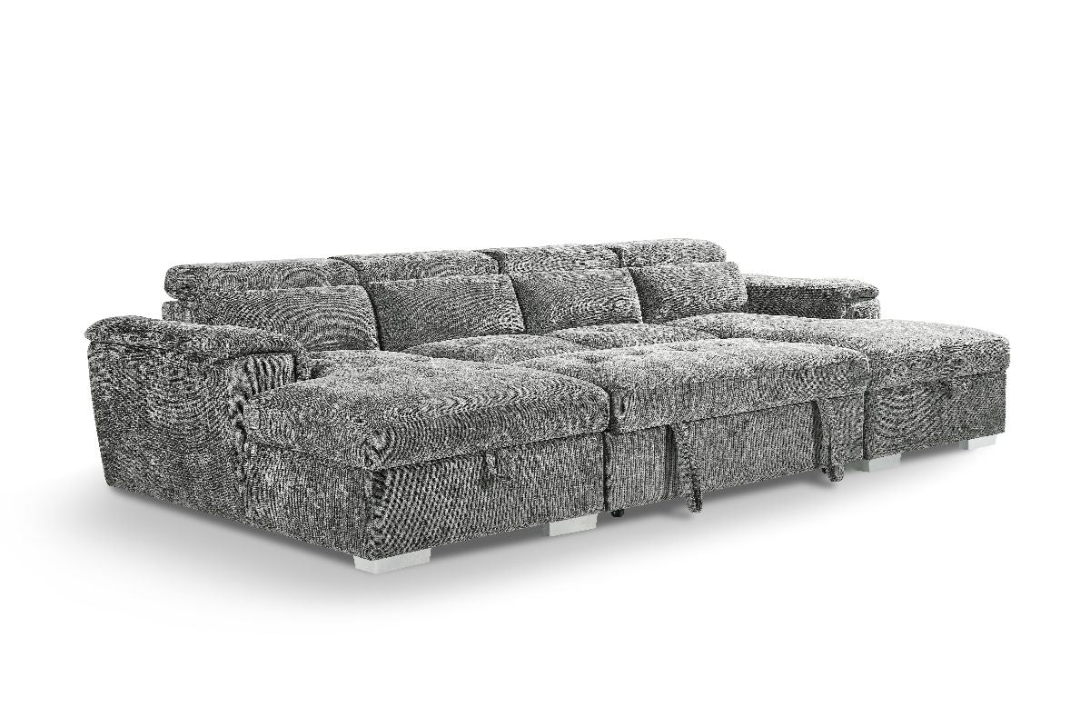 Alaya Sofabed Grey U Shape Corner
