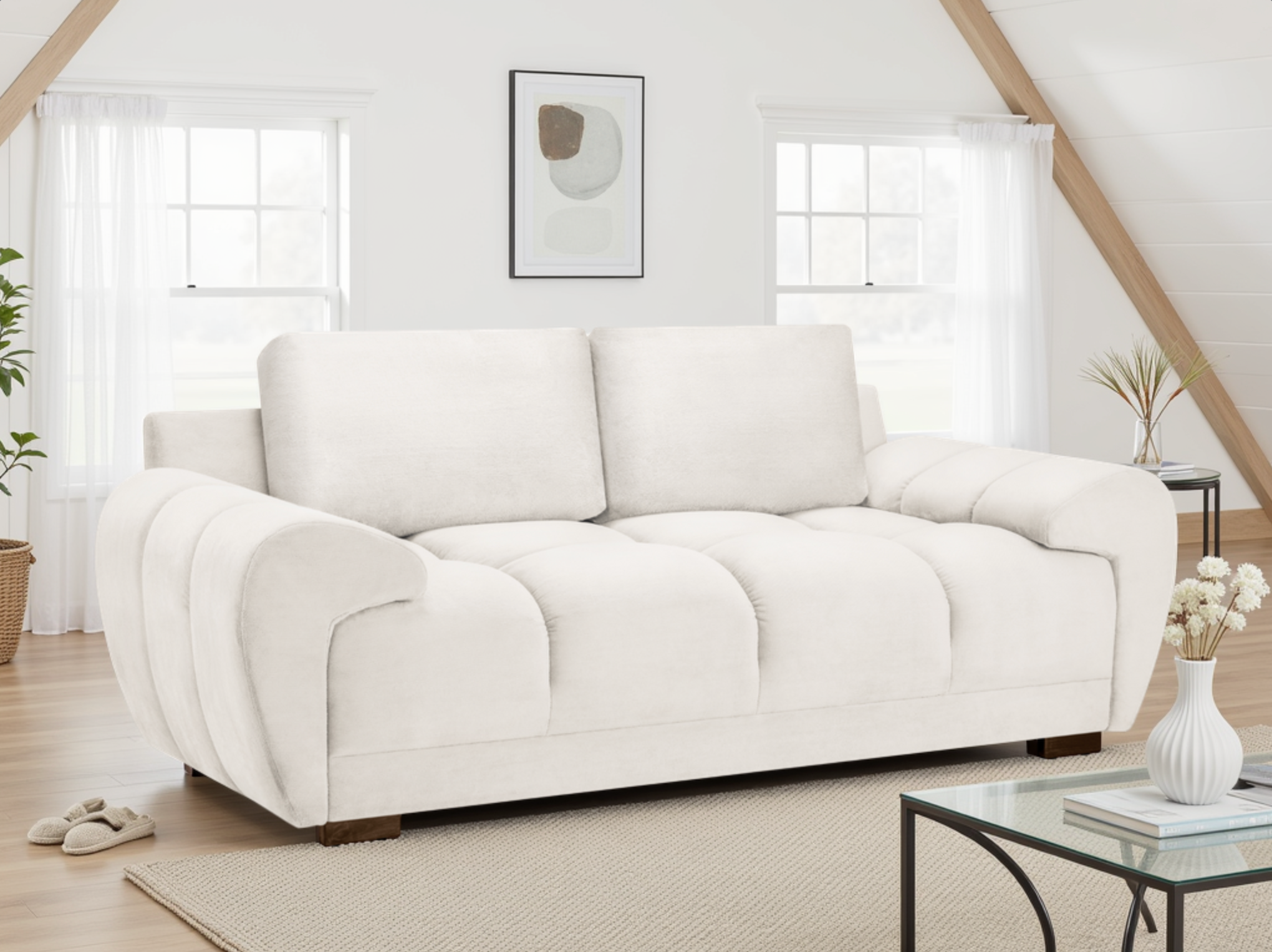 Azzuro Sofa Cream 2 Seater