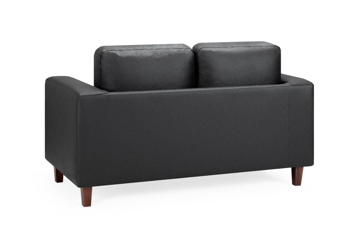 Box Sofa Black 2 Seater