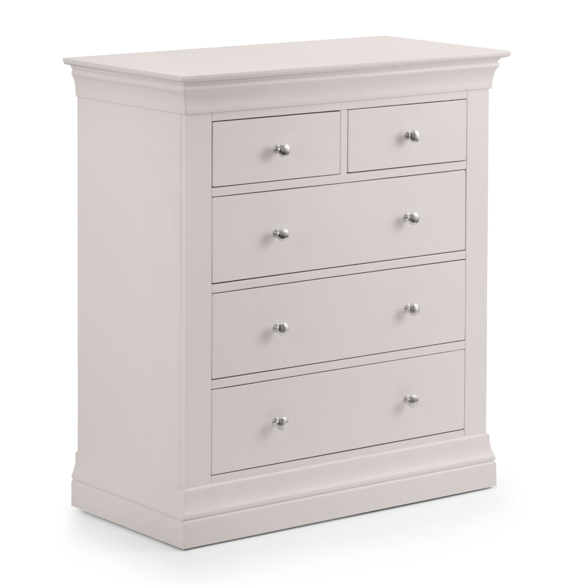 Clermont 3+2 Drawer Chest - Light Grey