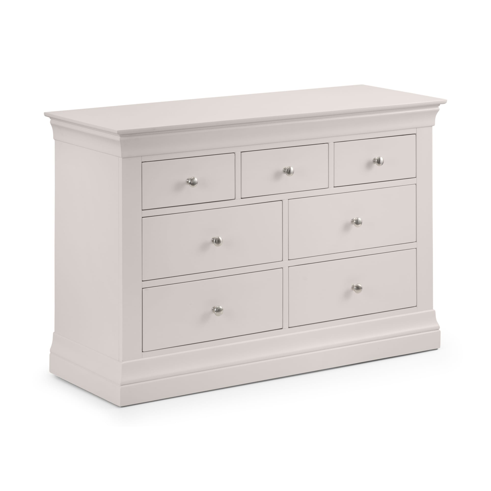 Clermont 4+3 Drawer Chest - Light Grey