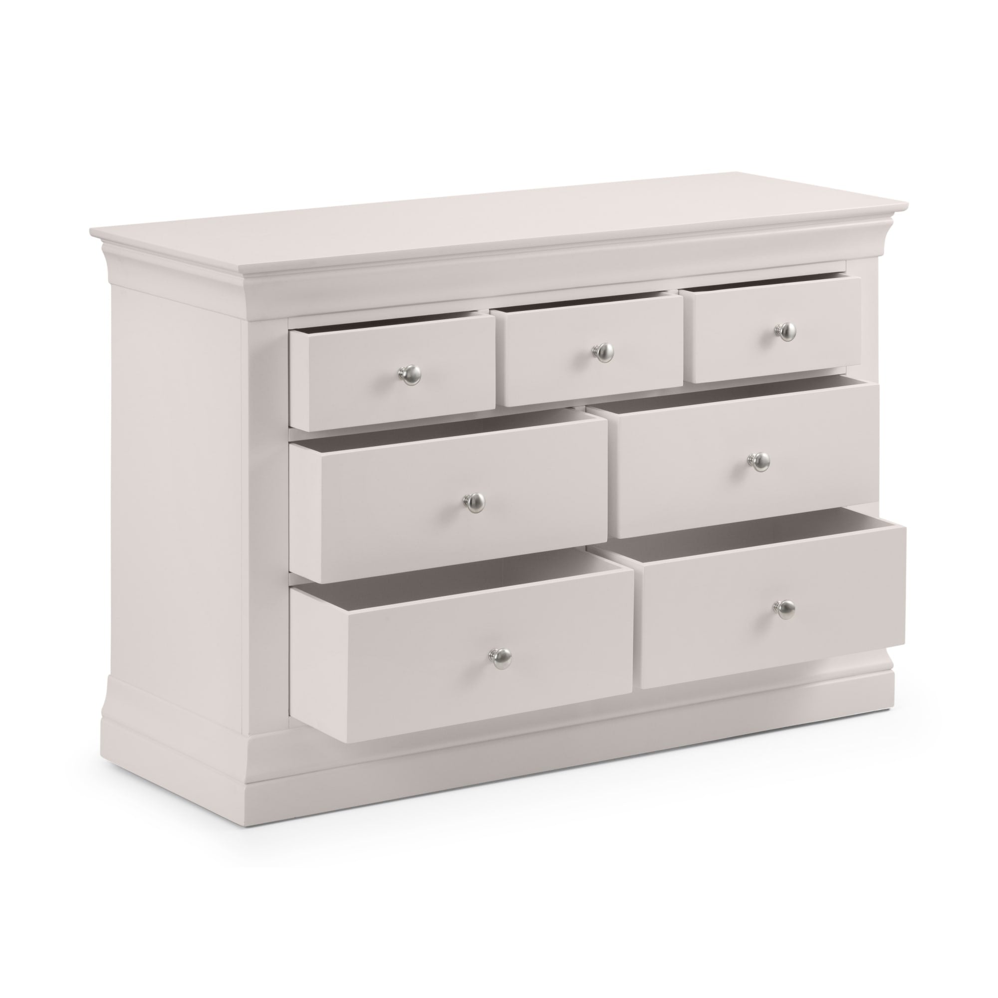 Clermont 4+3 Drawer Chest - Light Grey