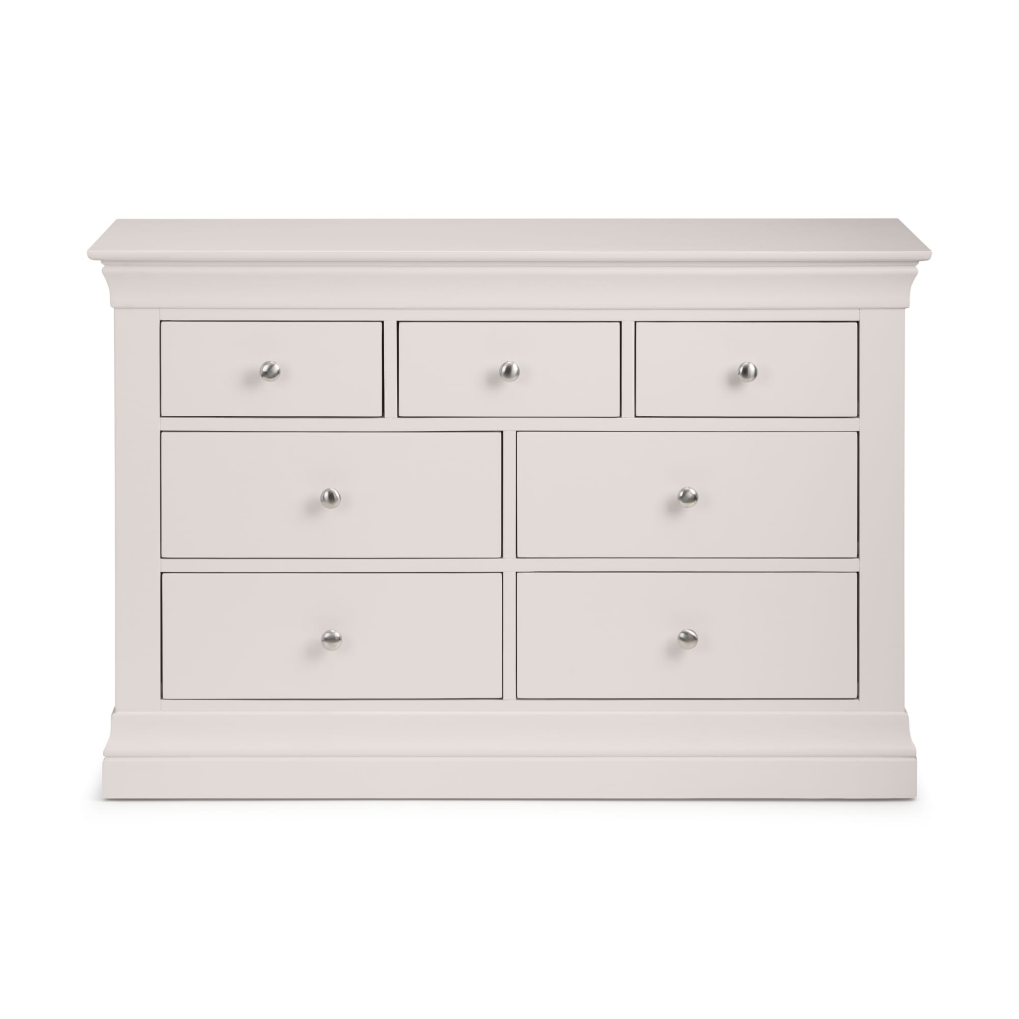 Clermont 4+3 Drawer Chest - Light Grey
