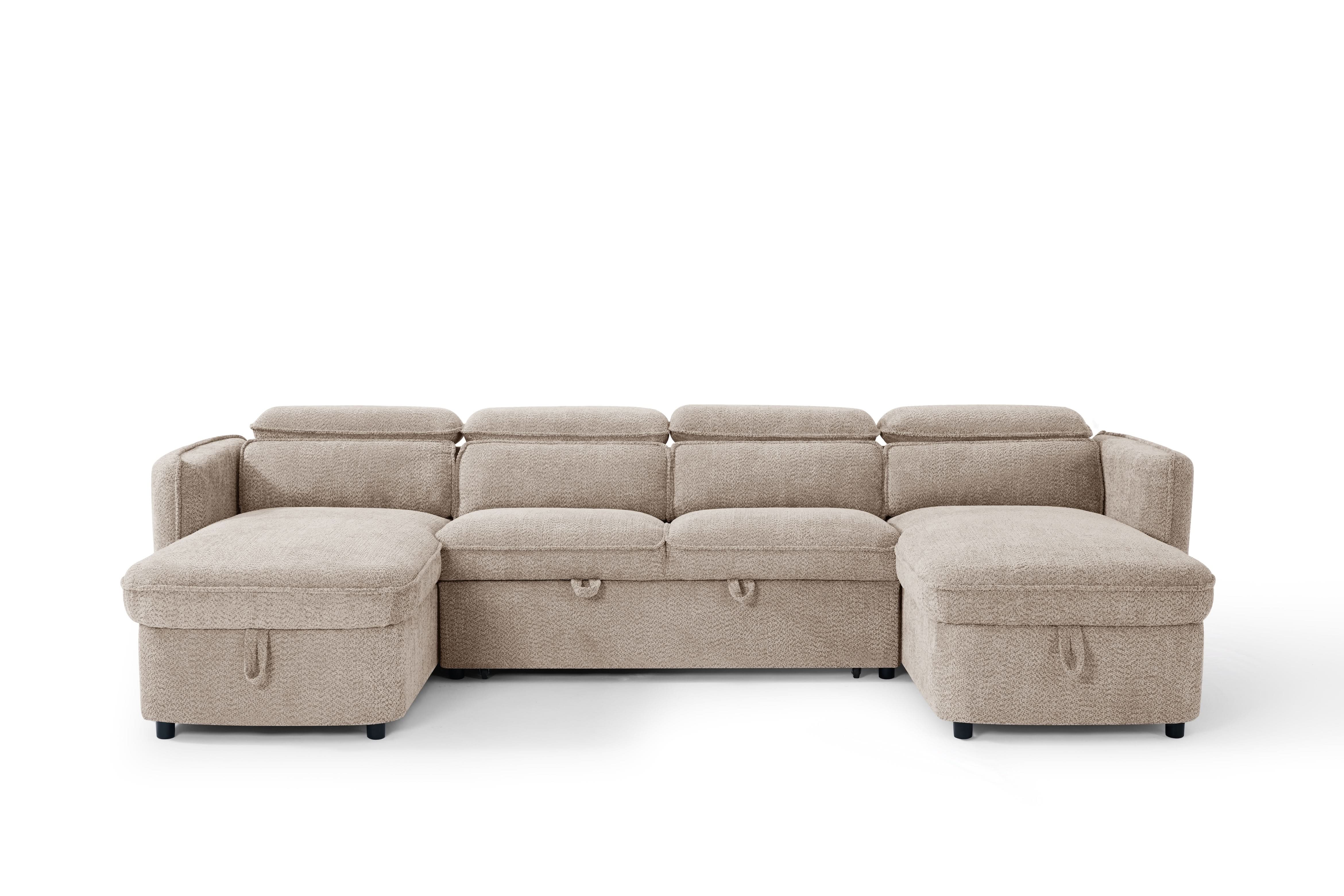 Capri Sofabed Beige U Shape Corner