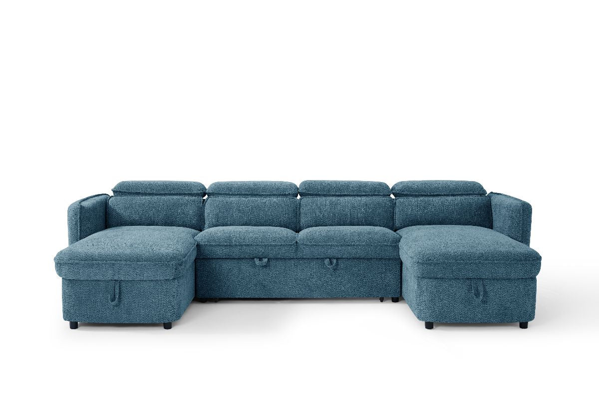 Capri Sofabed Blue U Shape Corner