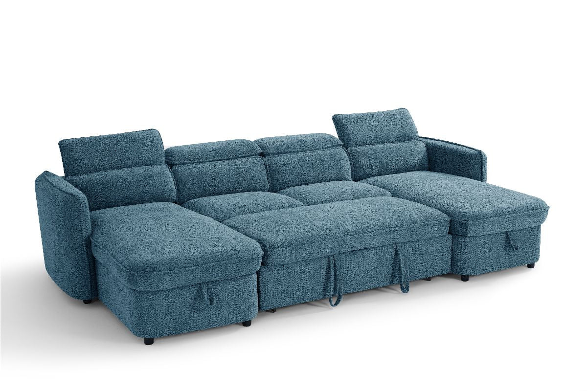 Capri Sofabed Blue U Shape Corner