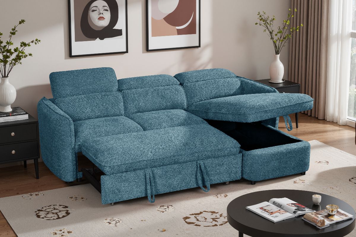 Capri Sofabed Blue Universal Corner