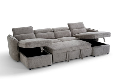 Capri Sofabed Grey U Shape Corner