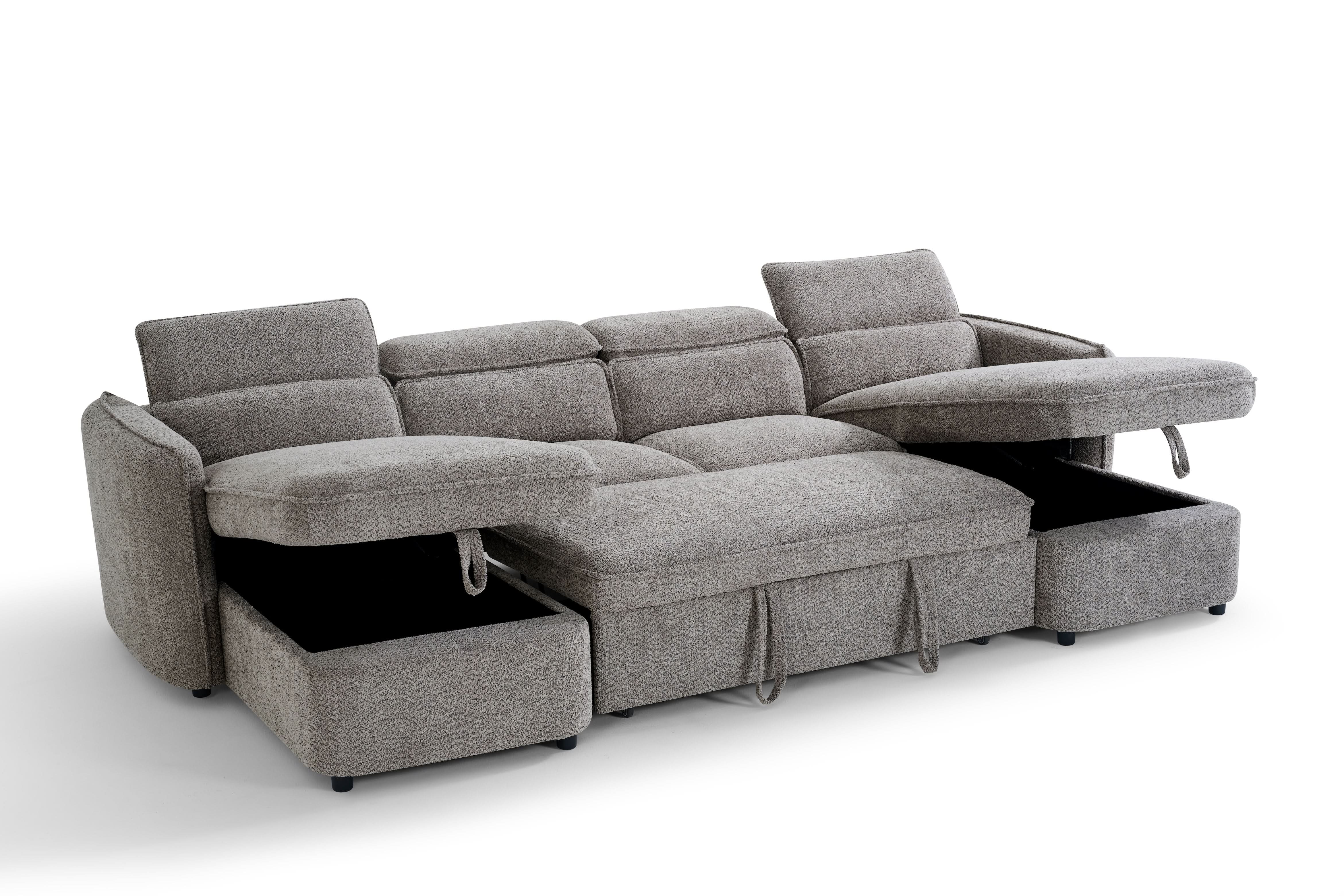 Capri Sofabed Grey U Shape Corner