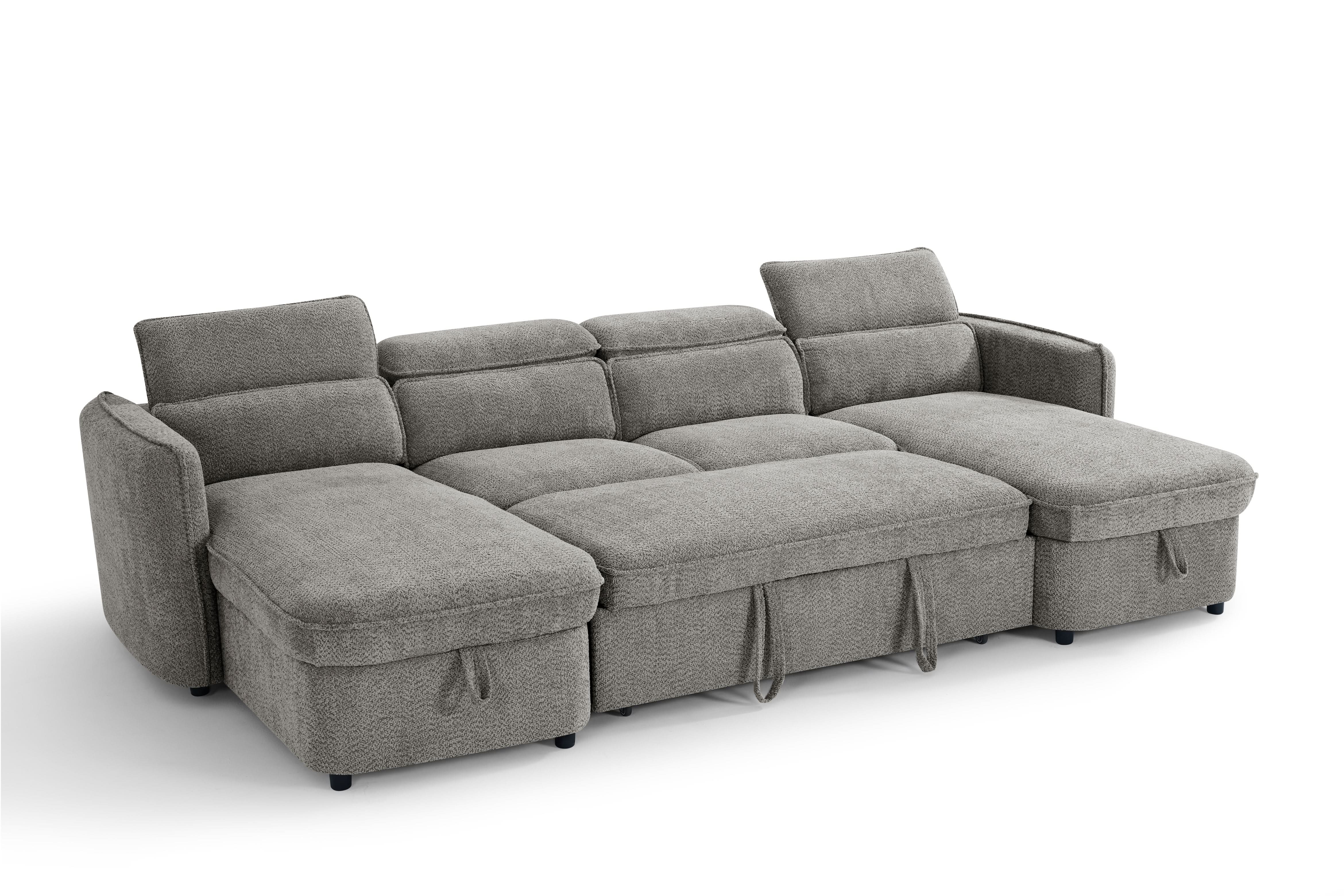 Capri Sofabed Grey U Shape Corner