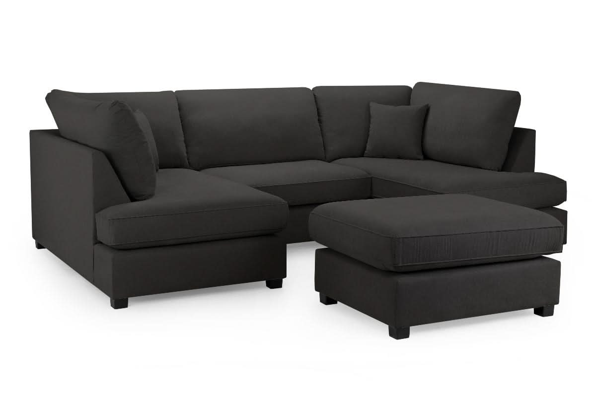 Carnaby Classic Sofa Black U Shape Corner
