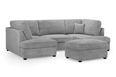 Carnaby Sofa Boucle Grey U Shape Corner