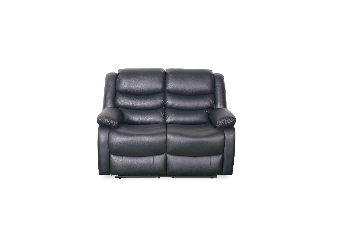 Conrad Manual Recliner Sofa Black 2 Seater