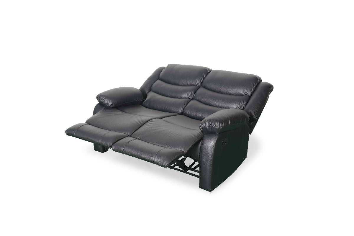 Conrad Manual Recliner Sofa Black 2 Seater