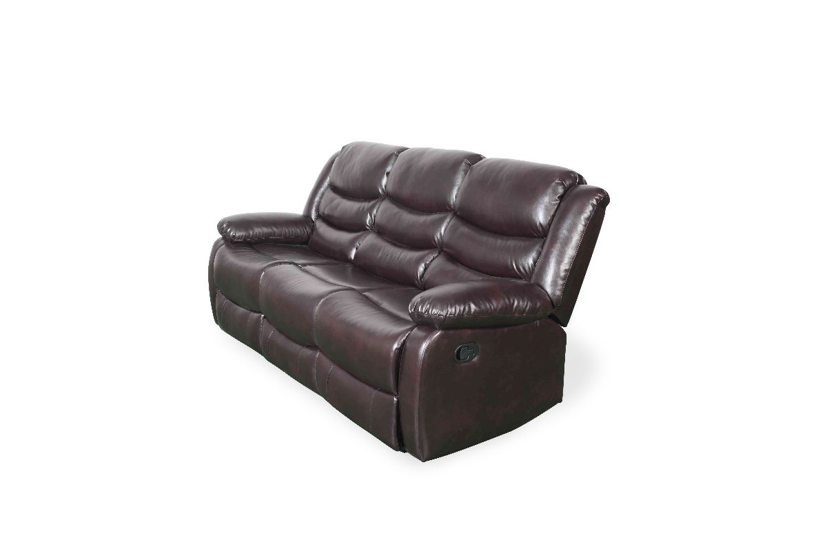 Conrad Manual Recliner Sofa Brown 3 Seater