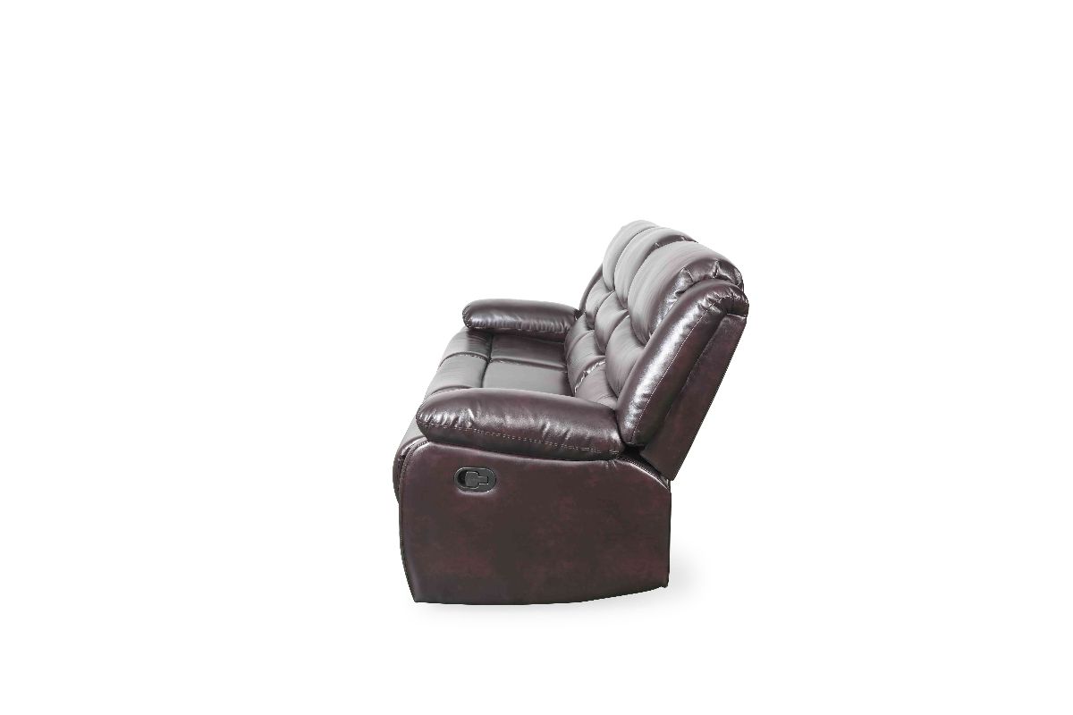 Conrad Manual Recliner Sofa Brown 3 Seater