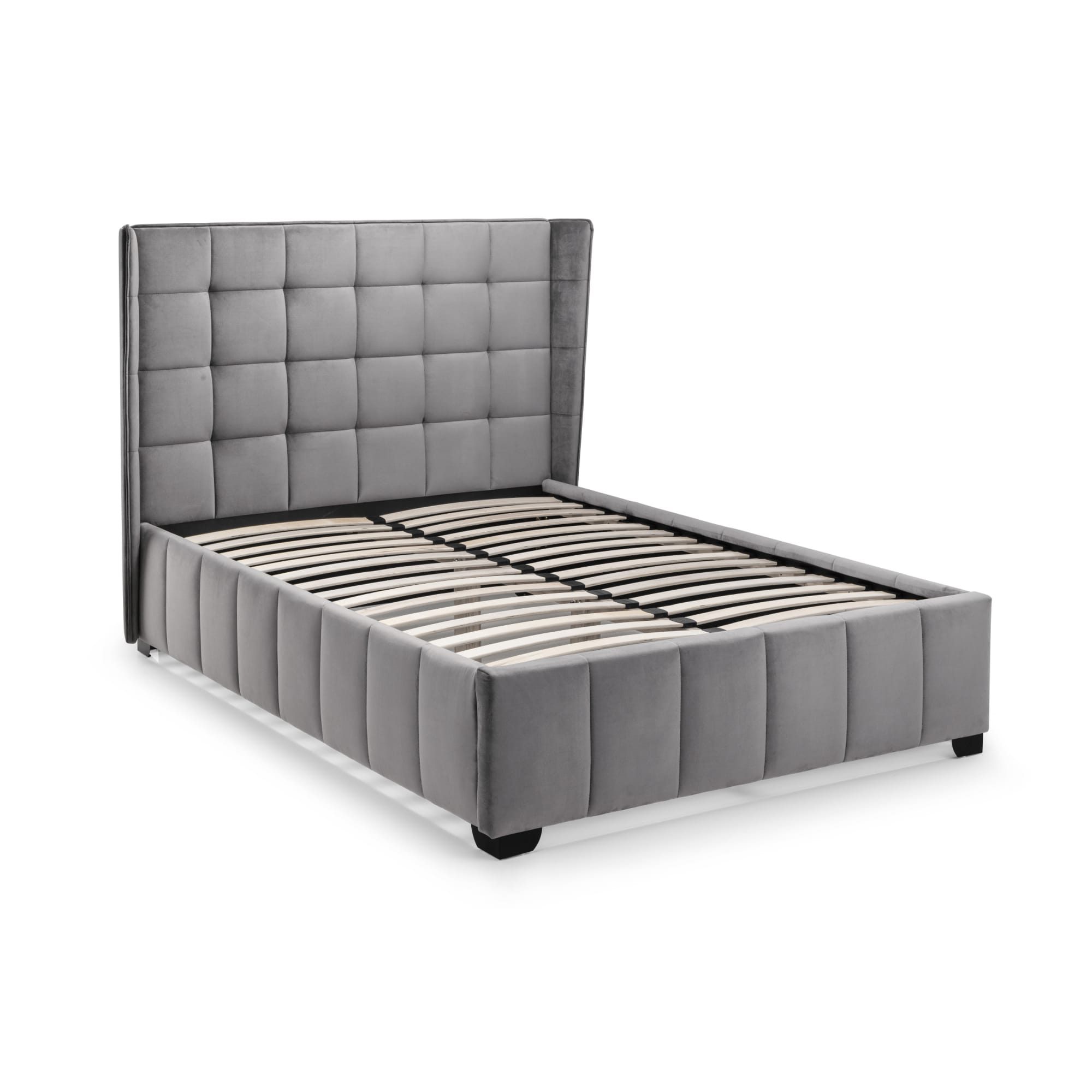Gatsby 150cm King Bed - Light Grey