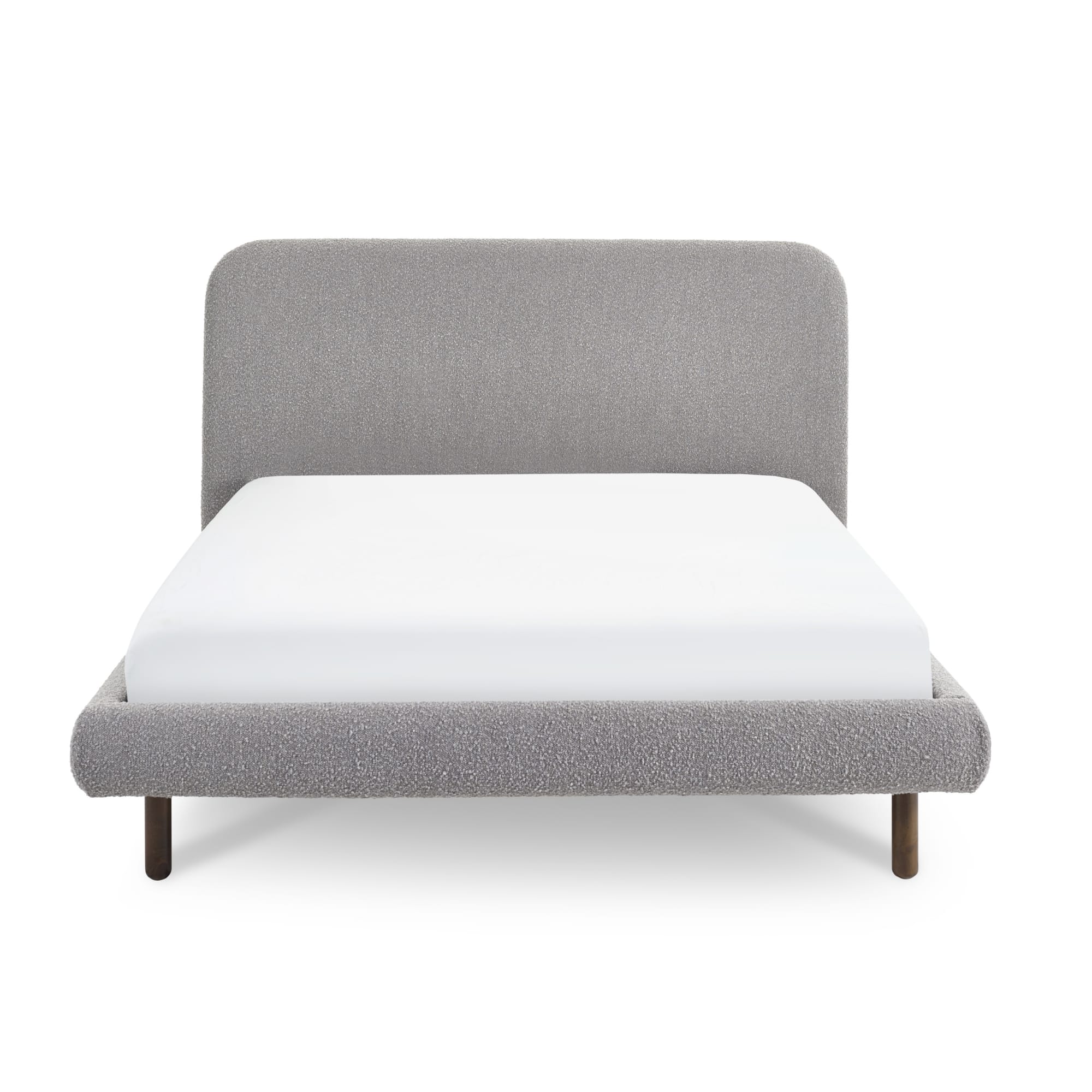 Hannah Double Bed 135Cm - Grey Boucle