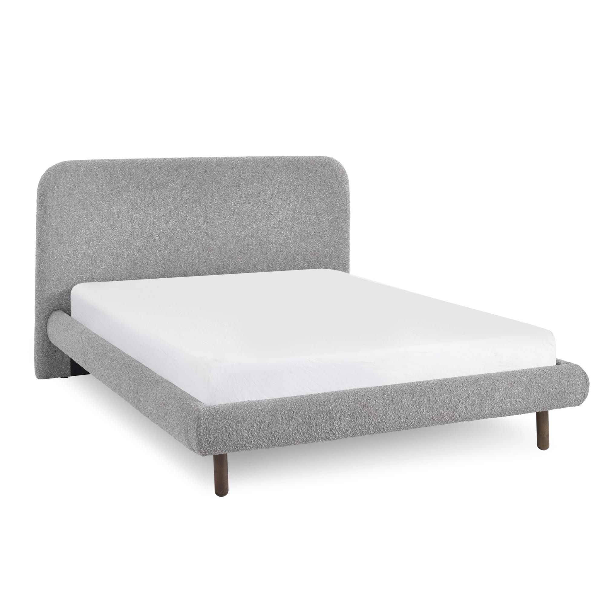 Hannah King Bed 150Cm - Grey Boucle