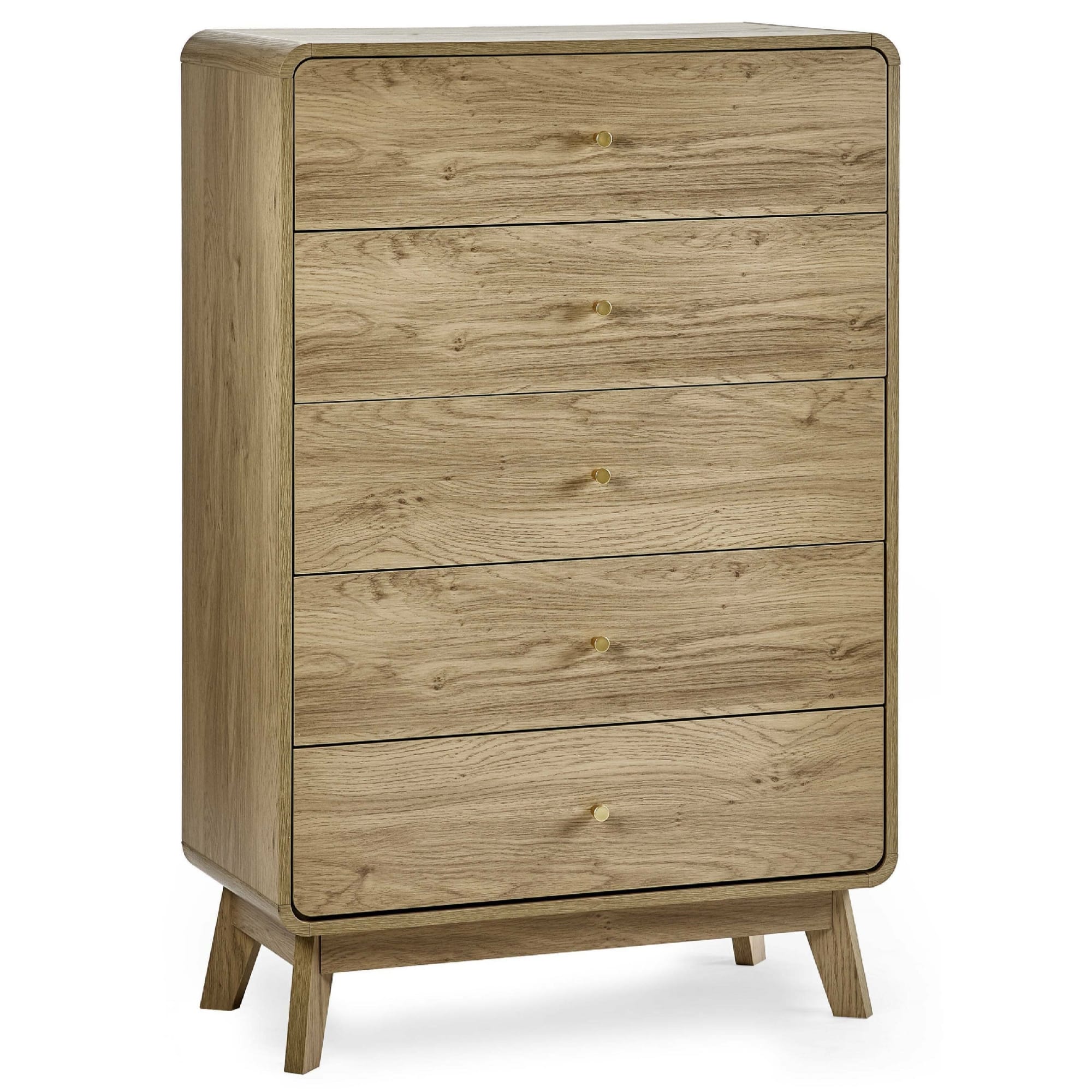 Ingrid 5 Drawer Chest Oak