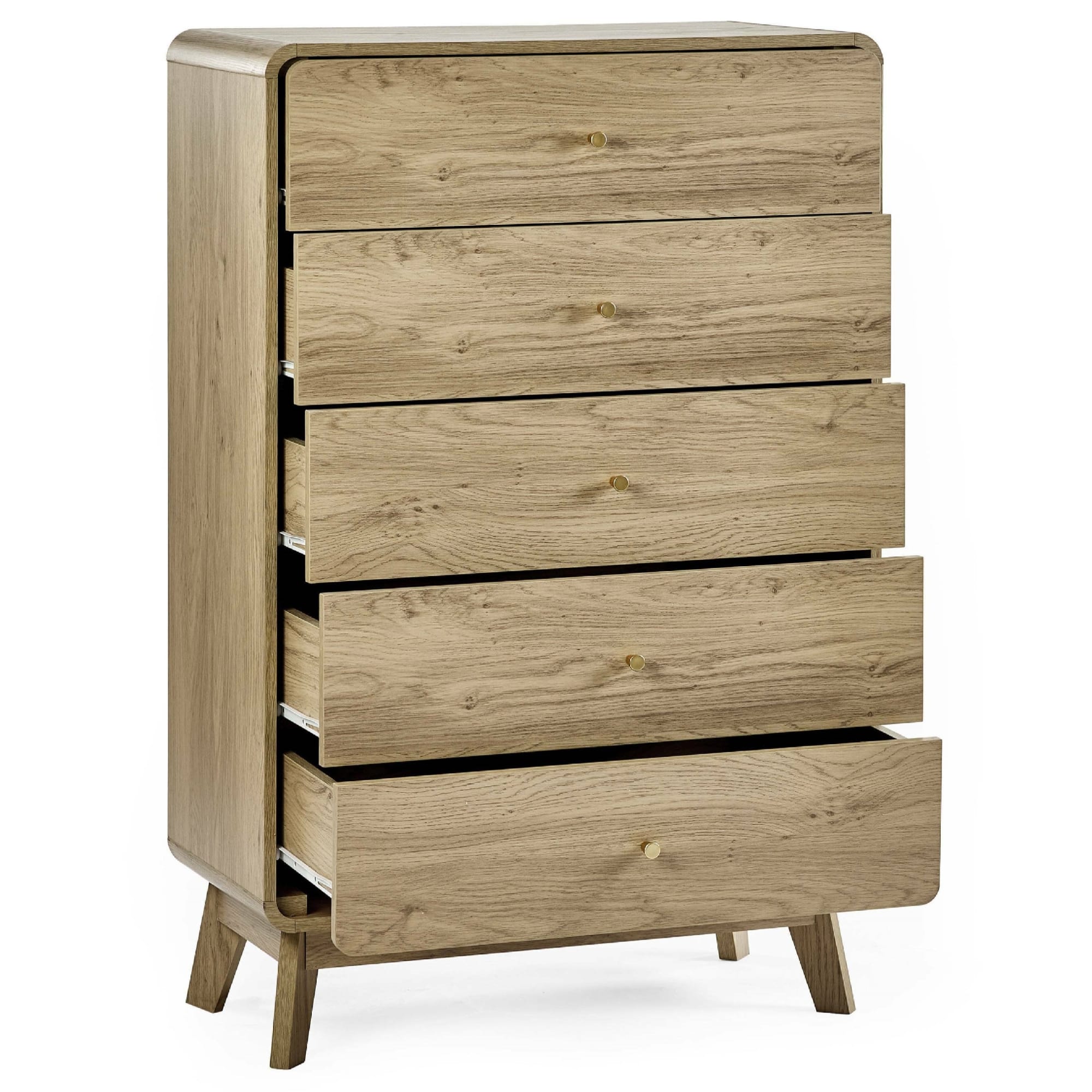 Ingrid 5 Drawer Chest Oak
