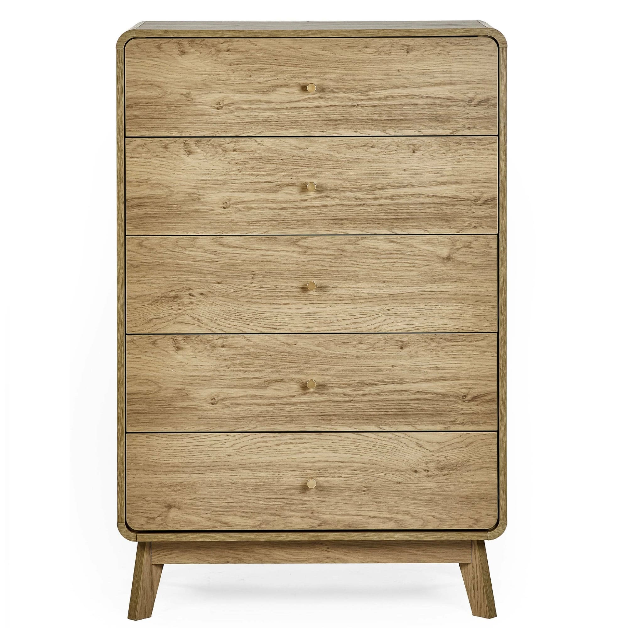 Ingrid 5 Drawer Chest Oak