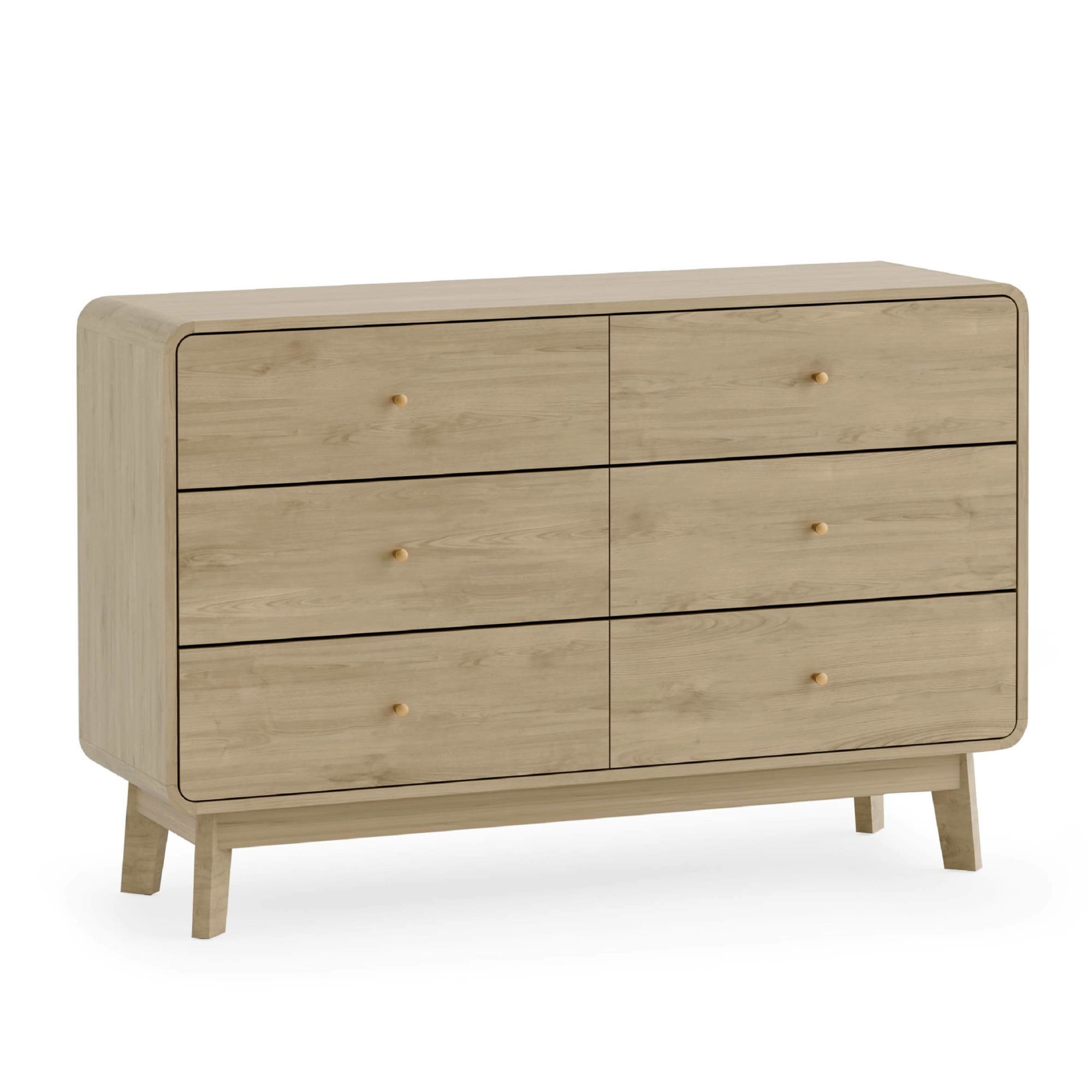 Ingrid 6 Drawer Dresser Oak