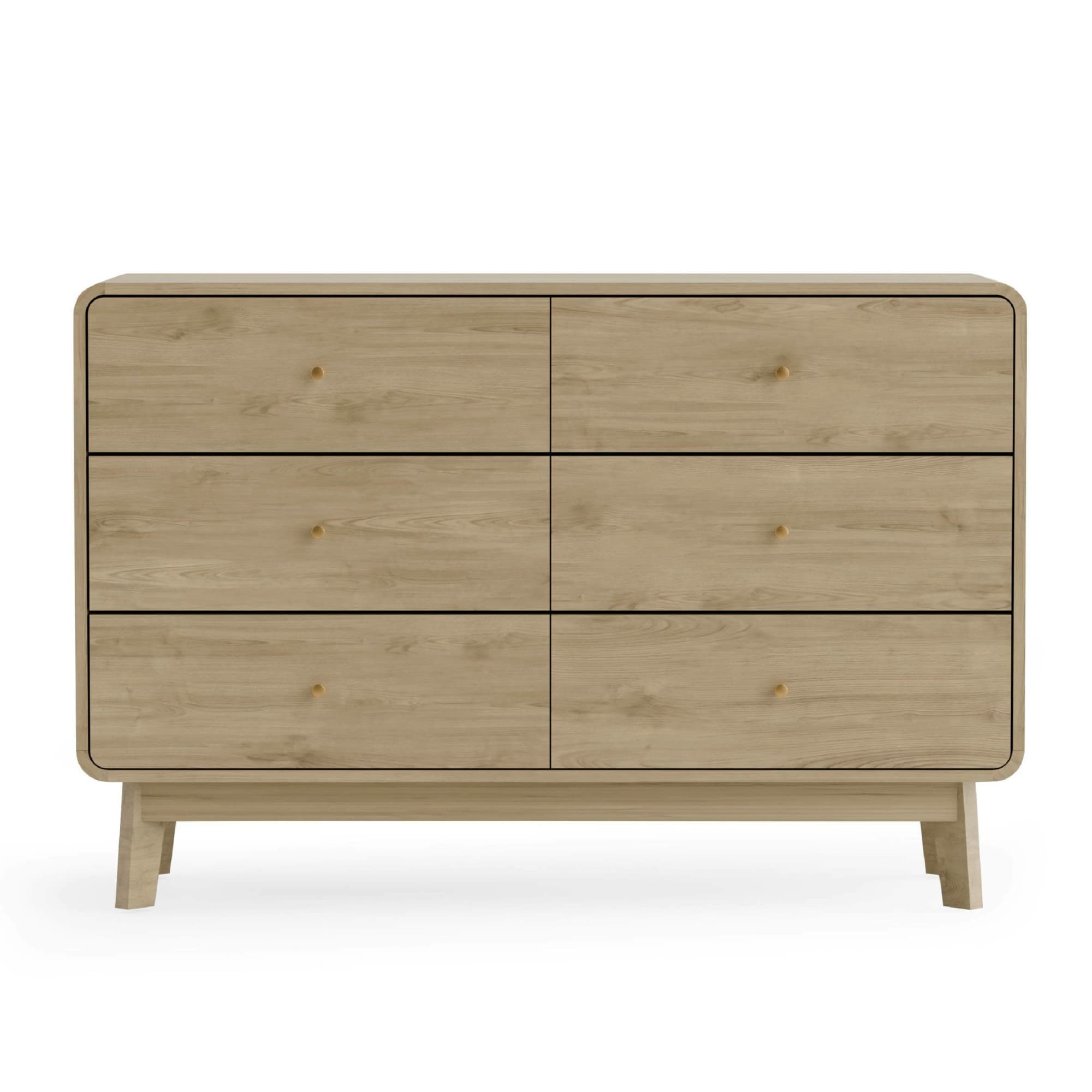 Ingrid 6 Drawer Dresser Oak