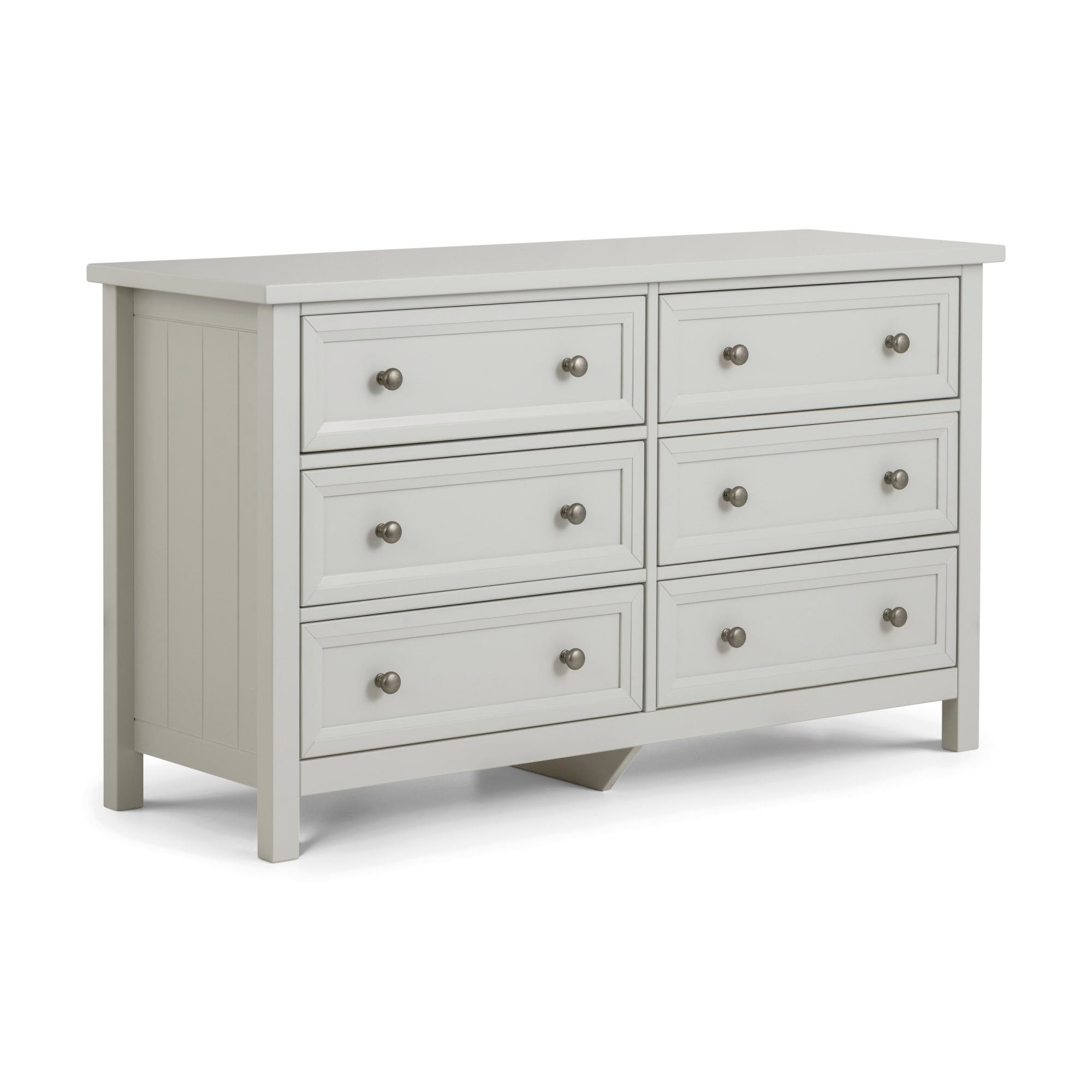 Maine 6 Drawer Wide Chest - Dove Grey