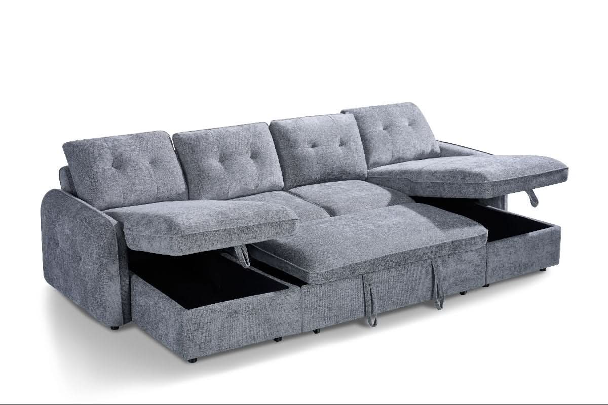 Moscow Sofabed Grey U Shape Corner