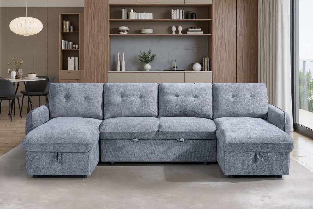 Moscow Sofabed Grey U Shape Corner