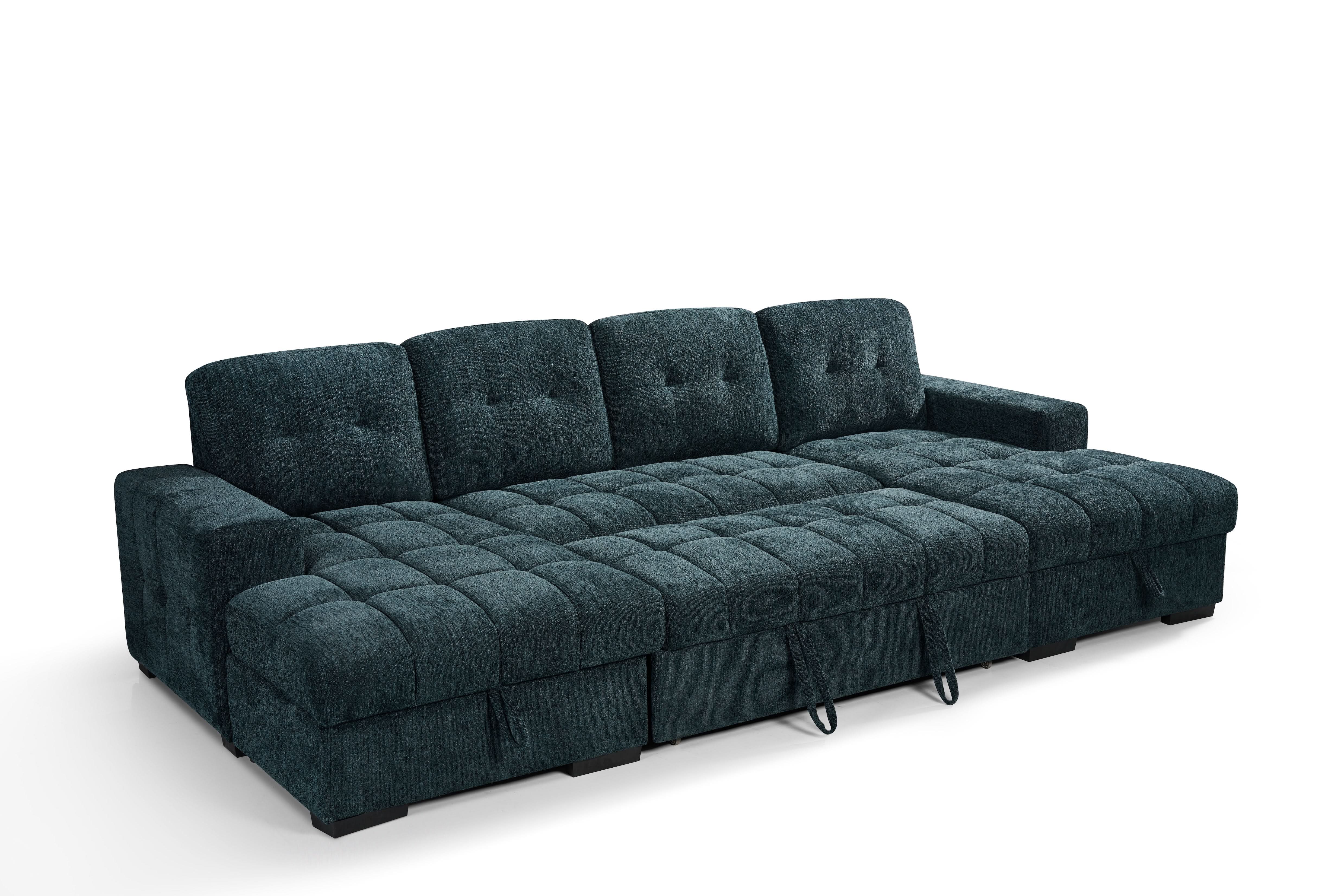 Palermo Sofabed Teal U Shape Corner