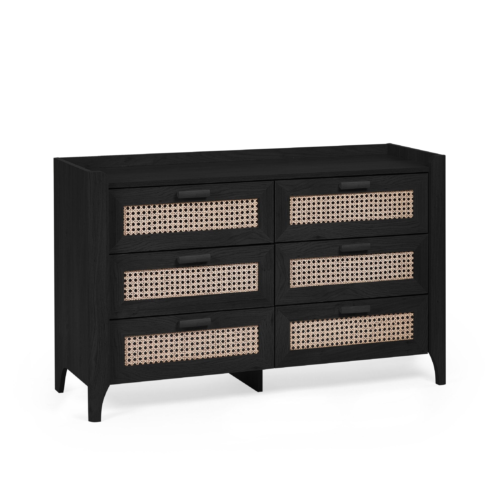 Sydney 6 Drawer Wide Chest - Black Ash