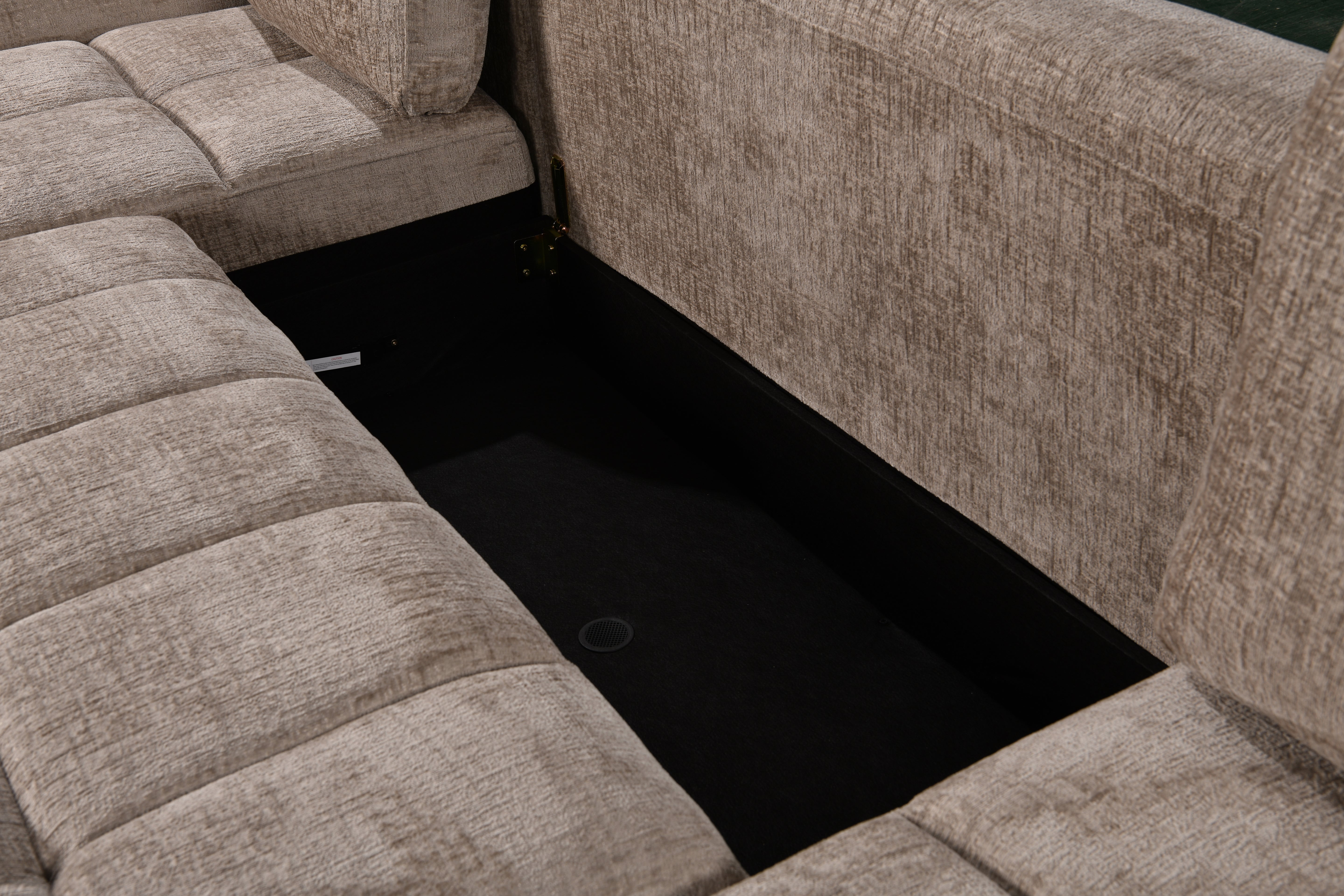 Shanghai Luxury Beige U Shape Corner Sofabed