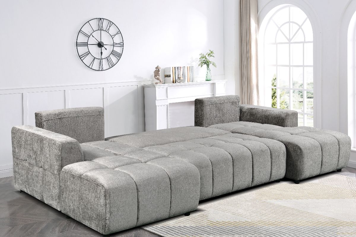 Shanghai Luxury Grey U Shape Corner Sofabed