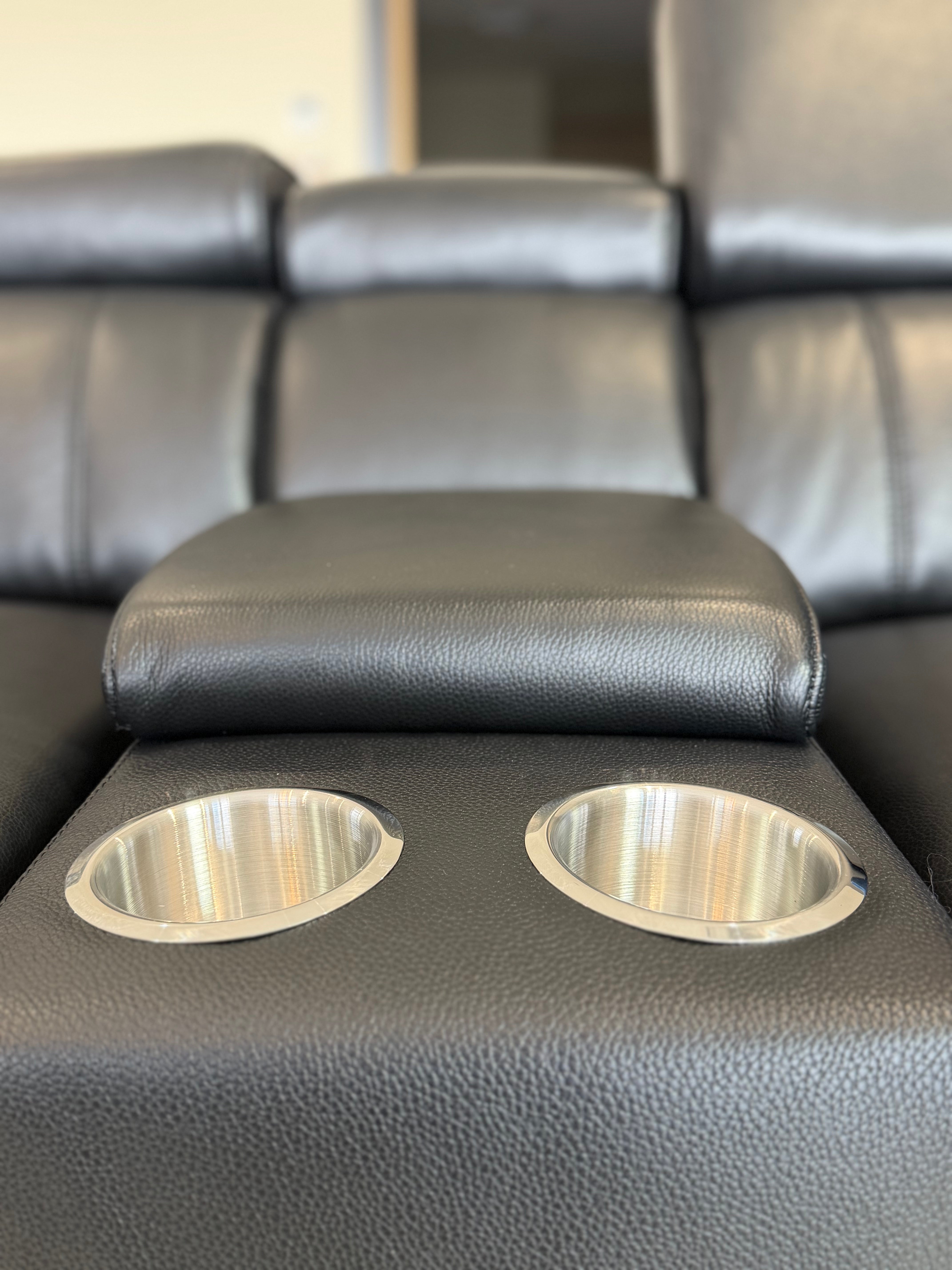 Somerville Electric Recliner Sofa Black 2 Seater